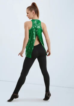 Weissman Ultra Sparkle Flyaway Tank Top -Dance Clothing Store SQ9682 kelly 023 76071.1678891809