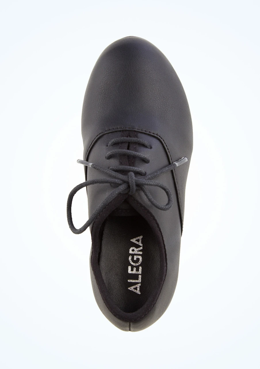 Alegra Unisex Oxford Tap Shoe - Black 2 Alegra Unisex Oxford Tap Shoe - Black - Image 2