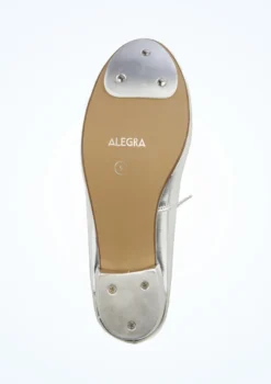 Alegra Tie Front Tap Shoe - Silver -Dance Clothing Store alh0026 silver bottom 1 88869.1688080799