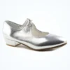 Alegra Tie Front Tap Shoe - Silver