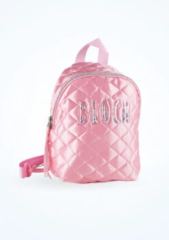 Bloch Girls Satin Backpack -Dance Clothing Store bla5320 pink front t 29207.1698711684