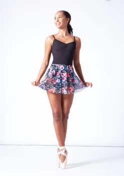 Bloch Floral Print Skirt - Navy -Dance Clothing Store blr0241 multi front 1 65636.1695684490