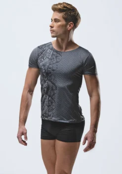 Ballet Rosa Mens Abrax Printed T-shirt -Dance Clothing Store brabrax grey frontmain 1t 88129.1678926589
