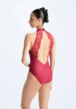 Ballet Rosa Alexine Turtleneck Lace Leotard -Dance Clothing Store bralexine red back 02722.1686158516