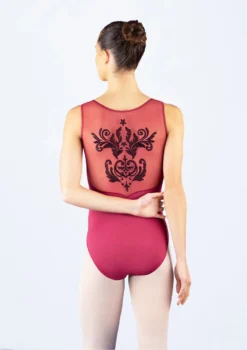 Ballet Rosa Crystale Embroidered Mesh Leotard -Dance Clothing Store brcrystale garnet back 81775.1686007126