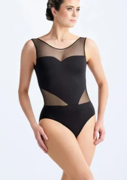 Ballet Rosa Danna Mesh Tank Leotard -Dance Clothing Store brdanna black front t 41049.1698711779
