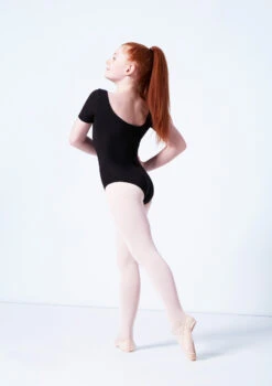 Capezio Class Kids Short Sleeve Leotard -Dance Clothing Store cad400c black back 55828.1689290965