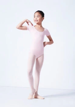 Capezio Class Kids Short Sleeve Leotard -Dance Clothing Store cad400c pink front 2 75096.1689290966