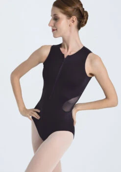 Intermezzo Teen Zip Front Mesh Leotard 5 Intermezzo Teen Zip Front Mesh Leotard -Dance Clothing Store it31517 black front t 75526.1698808118