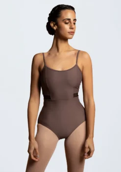 Intermezzo Camisole Ribbon Leotard -Dance Clothing Store it31608 brn fmain 73905.1692920952