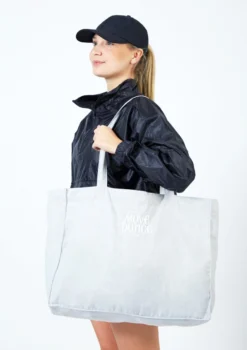 Move Dance Woven Tote Bag -Dance Clothing Store moa0401 grey front 3 62623.1678928307