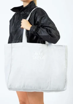 Move Dance Woven Tote Bag -Dance Clothing Store moa0401 grey front 39270.1678928307