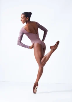 Move Dance Brizo Long Sleeve Leotard -Dance Clothing Store mol0665 orchid pink back 44073.1683070094