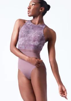 Move Dance Illusia Cross Back Leotard -Dance Clothing Store mol0667 orchid pink front t 29522.1698711847