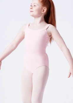Move Dance Terri Girls Yoke Neck Leotard -Dance Clothing Store mol5141 pink front t 76836.1691198340