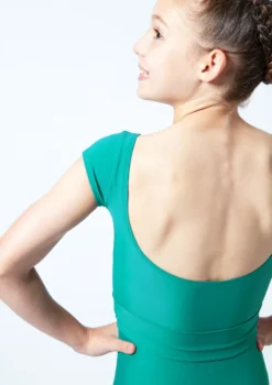 Move Dance Teen Sophia Belted Leotard -Dance Clothing Store mol5804 grn close up back 1 70609.1678884479