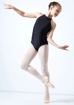 Move Dance Teen Elle High Neck Leotard -Dance Clothing Store mol5805 blk front 1 47623.1678884482
