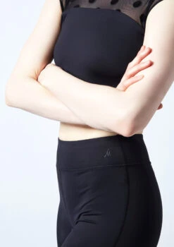 Move Dance Dixie Footless Legging 8 Move Dance Dixie Footless Legging -Dance Clothing Store mop0633 black close up front 1 15731.1694685534