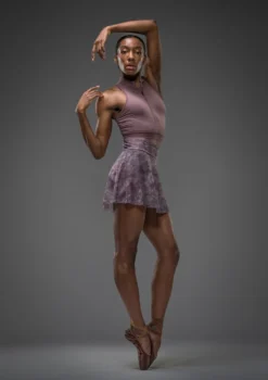 Move Dance Lourdes Hipster Mesh Skirt -Dance Clothing Store mor0645 dark lilac front 4 62327.1690548971