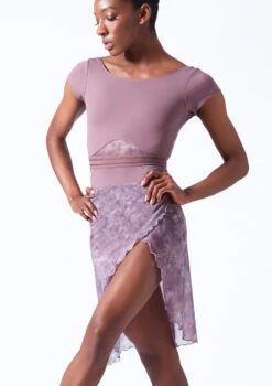 Move Dance Reverie Mid-Length Wrap Skirt -Dance Clothing Store mor0646 orchid pink front t 69846.1690450600