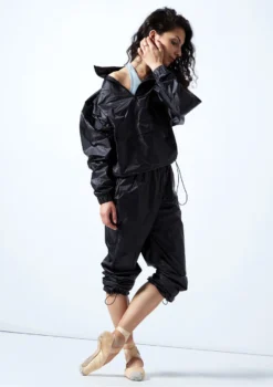 Move Dance Regina Heat Retention Jacket -Dance Clothing Store moz0400 black front 2 37008.1678884932