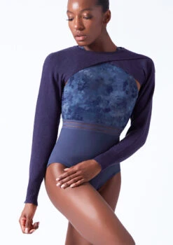Move Dance Sidra Crossover Shrug -Dance Clothing Store moz0737 blue marl front t 30024.1690450551