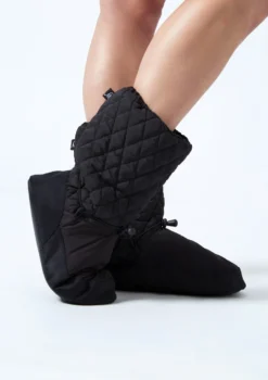 Move Dance Willow Warm Up Booties -Dance Clothing Store moz0901 black front 1 65405.1678885140