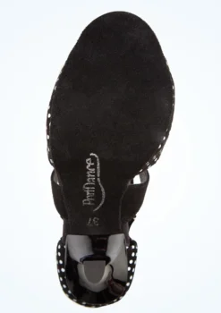 Port Dance Mara Dance Shoe 2.8" -Dance Clothing Store pd508mara blkwht bottom 1 79258.1678885245