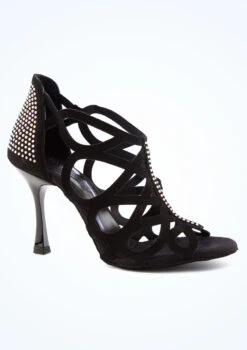 Port Dance Lara Dance Shoe 2.8" -Dance Clothing Store pd814lara blk main 1t 35566.1694686149