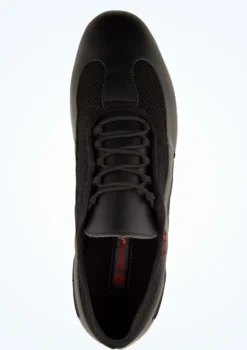 Supadance 9010 Mens Split Sole Practice Dance Shoes- 1" -Dance Clothing Store sd9010 blk top 1 40071.1678886254