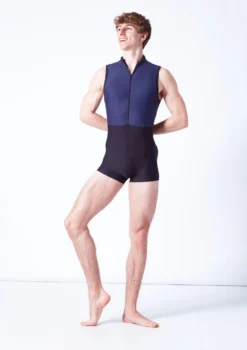 Wear Moi Capri Mens Biketard -Dance Clothing Store wmcapri navy blue front 2 35074.1698103278