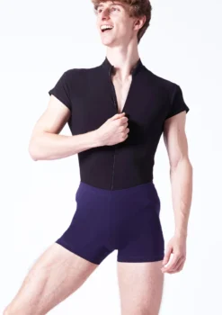 Wear Moi Condor Mens Zip Leotard -Dance Clothing Store wmcondor black front t 15665.1698103278